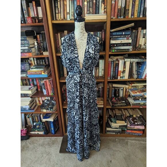 outerknown Bailey maxi dress marine Waverly floral print sz 8 nwt - Picture 2 of 9